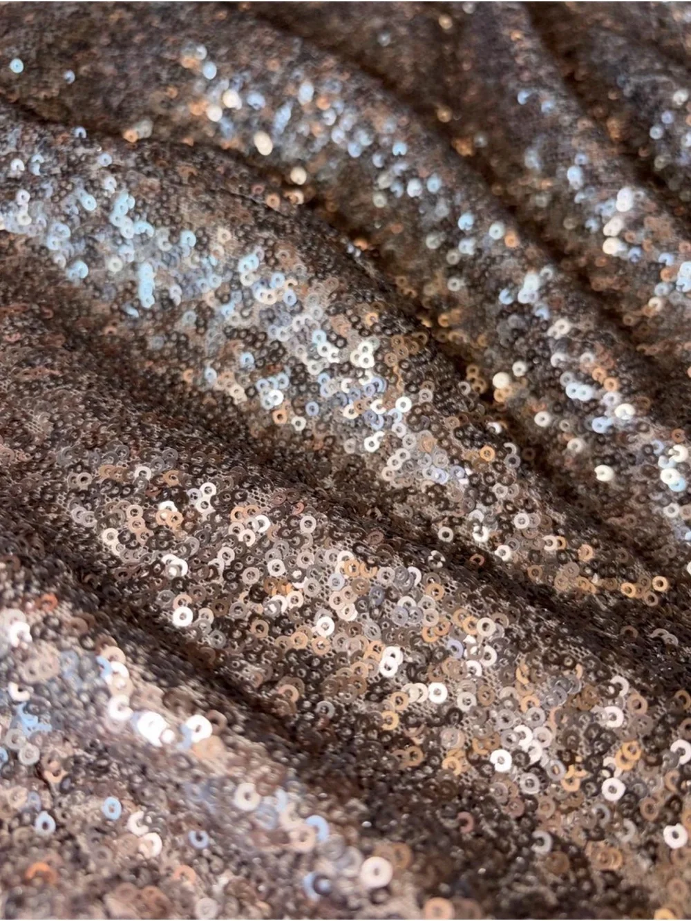 Aidan by Aidan Mattox Rose Gold Sequin Bodice Pleated Party Dress